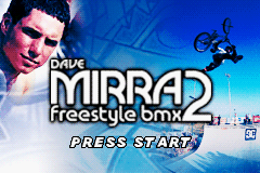 Dave Mirra Freestyle BMX 3 title screen for GameBoy Advance